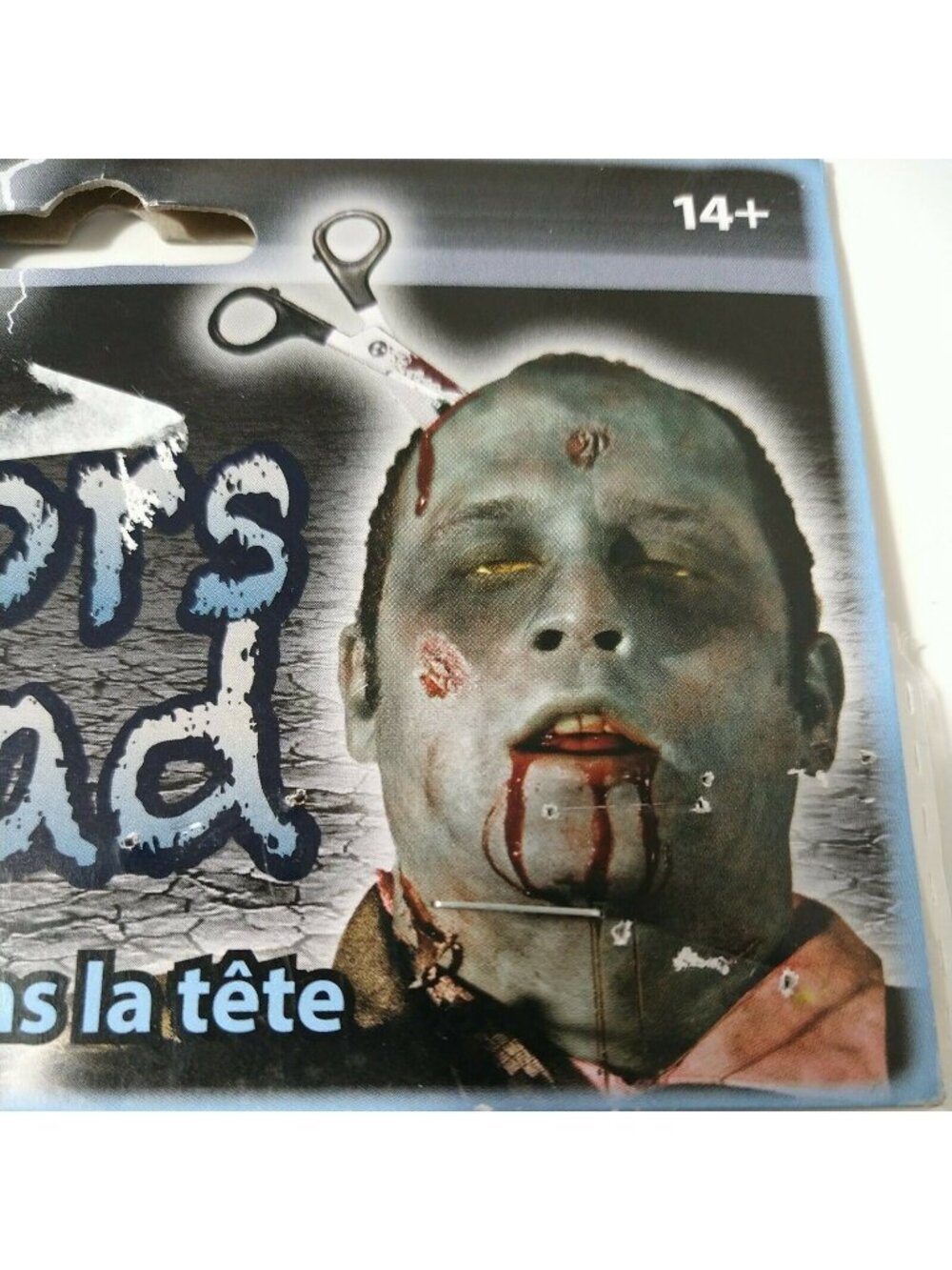 Forum Zombie Scissors In Head Headband Halloween Accessory Adult NEW